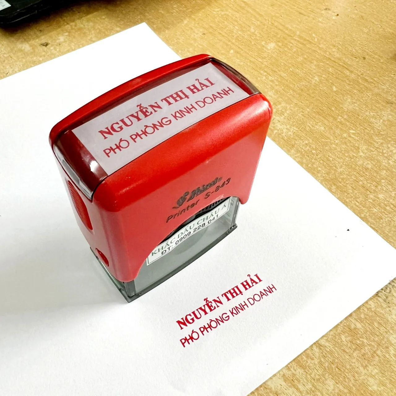 Khắc dấu chức danh