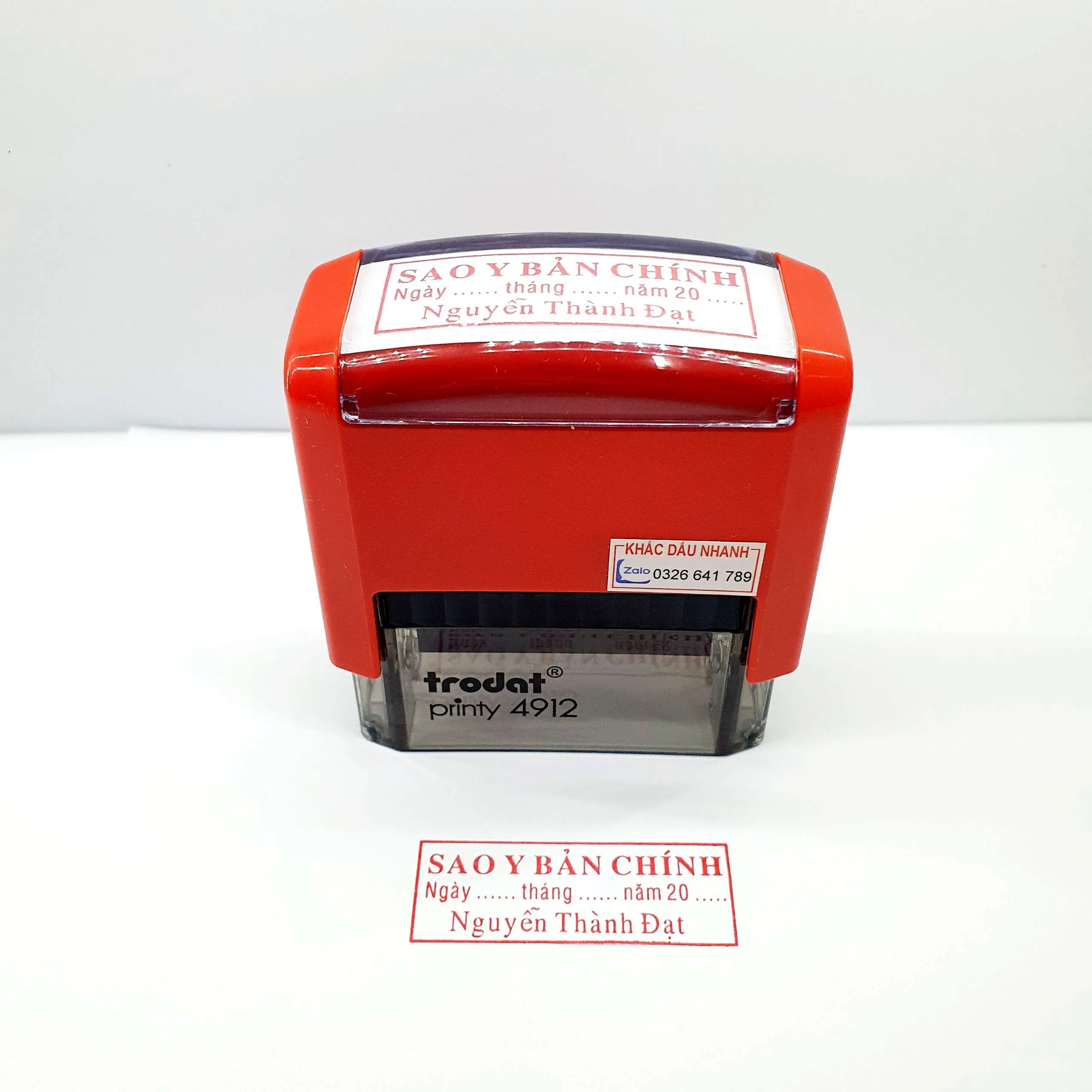 Khắc con dấu sao y bản chính