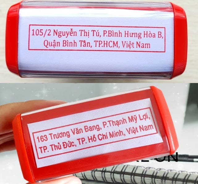 Khắc con dấu địa chỉ